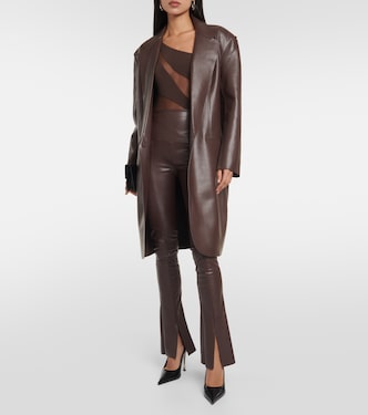 Oversized faux leather jacket  | Norma Kamali