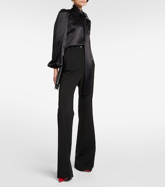 Milano high-rise jersey flared pants | Dolce&Gabbana