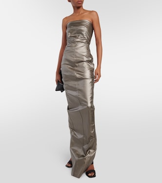 Lido corset coated denim gown | Rick Owens