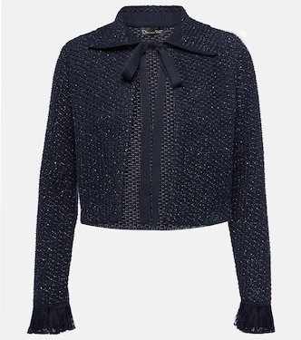 Chaqueta de tweed de mezcla de algodón | Oscar de la Renta