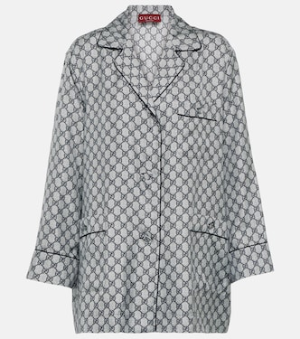 Hemd GG aus Seiden-Twill | Gucci