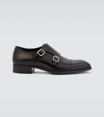 Elkan leather monk strap shoes | Tom Ford