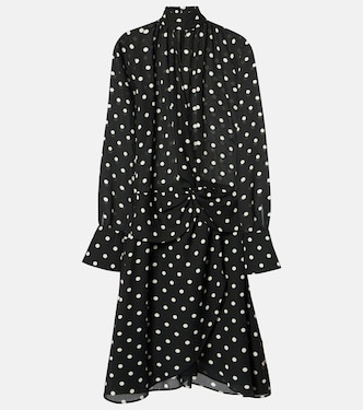 Polka-dot gathered midi dress | Nina Ricci