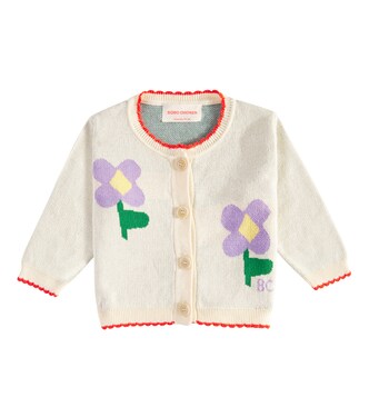 Baby - Cardigan Pansy Flower in cotone | Bobo Choses