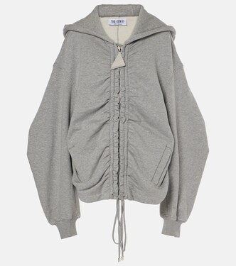Ruched cotton jersey zip-up hoodie | The Attico