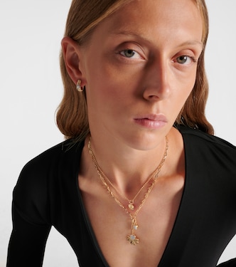 Collana a catena Arrow in oro 18kt con diamanti | FoundRae