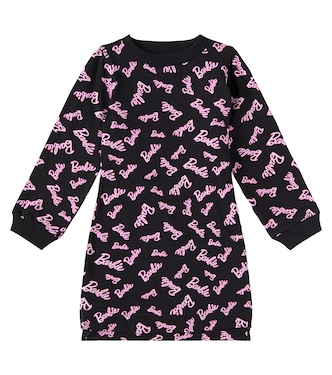 x Barbie® printed cotton-blend jersey dress | Monnalisa