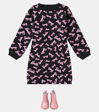 x Barbie® - Abito in jersey di misto cotone | Monnalisa