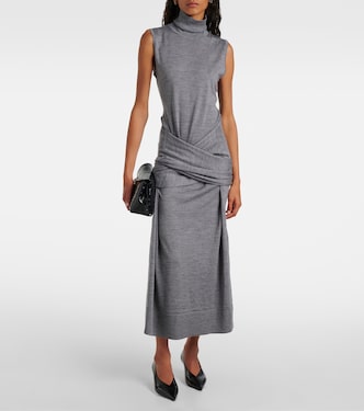 Robe midi en laine et soie | Toteme