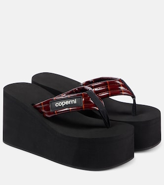 Sandali infradito in pelle con platform | Coperni