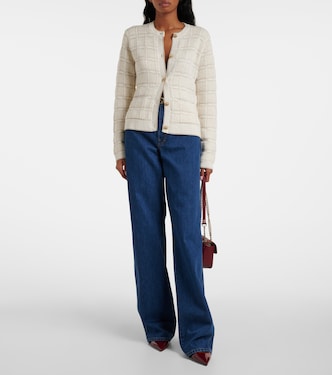 Checked lamé wool-blend jacquard blazer | Gucci