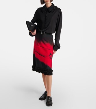 Falda midi con volantes estampada | Jil Sander