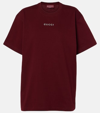 T-shirt in jersey di cotone con logo | Gucci