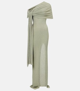 Vestido largo asimétrico drapeado  | Aya Muse