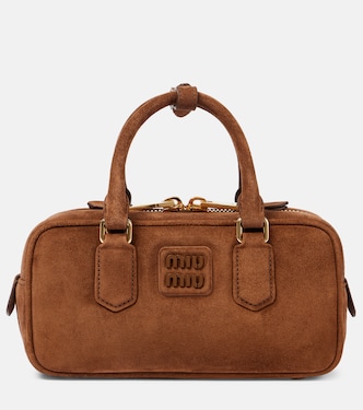 Arcadie Mini padded suede tote bag | Miu Miu