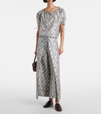 Maynard silk shantung wide-leg pants | Loro Piana