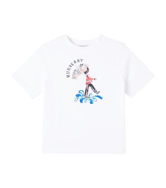 T-shirt in jersey di cotone con stampa | Burberry Kids