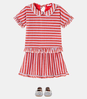 Striped lamé top | Oséree Kids