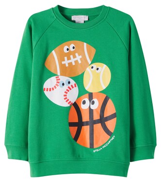 Printed cotton fleece sweatshirt | Stella McCartney Kids