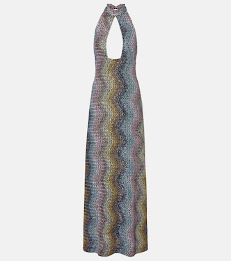 Vestido de fiesta de lamé con aberturas y lentejuelas | Missoni