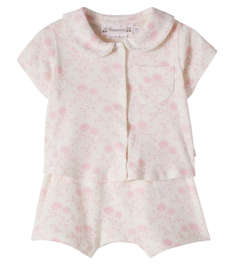 Baby Laelia cotton shirt and shorts set | Bonpoint