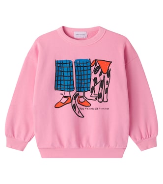 Dog Friendship 프린트 코튼 플리스 스웨트셔츠 | Bobo Choses