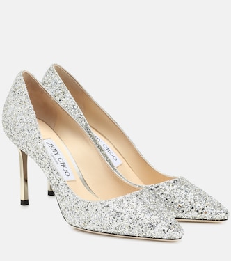 Pumps Romy 85 con glitter | Jimmy Choo