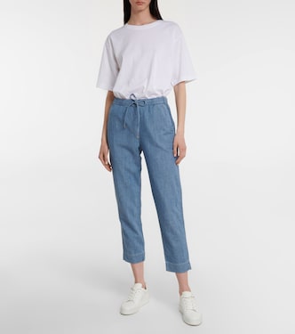 Leisure - Pantaloni cropped in cotone e lino | Max Mara