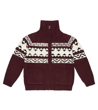 Cardigan en jacquard de coton | Il Gufo