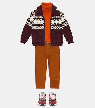 Cardigan en jacquard de coton | Il Gufo