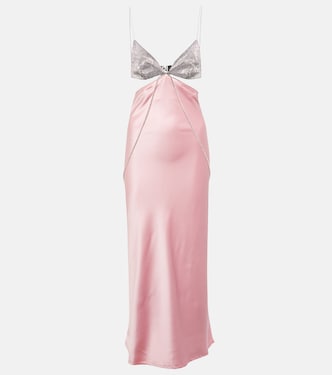 Beatrice embellished silk satin dress | Dodo Bar Or