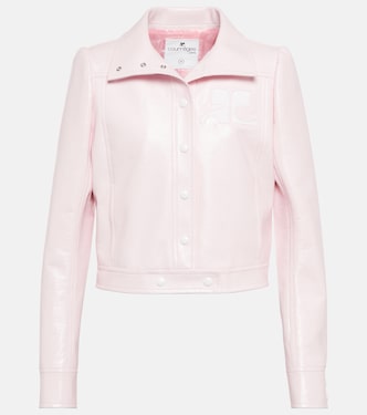 Coated cotton crop jacket | Courrèges