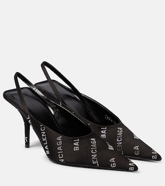 Pumps slingback Square Knife con logo | Balenciaga