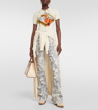 Embroidered wool and linen bodysuit | Etro