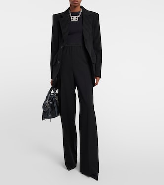 Pantaloni a gamba larga in lana | Balenciaga