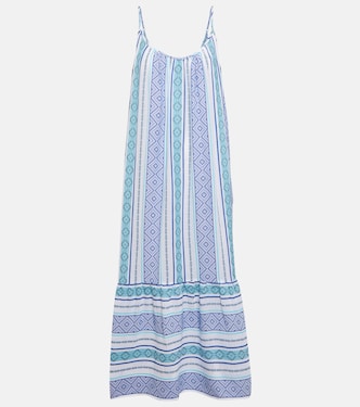 Lexy printed cotton midi dress | Velvet