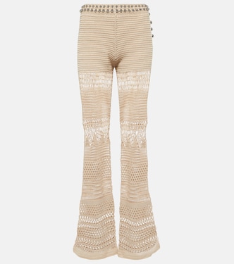 Pantaloni flared in crochet di cotone | Rabanne
