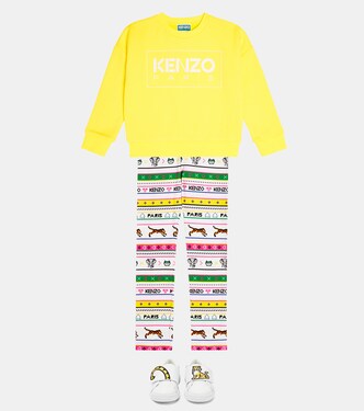 Sudadera en mezcla de algodón con logo | Kenzo Kids