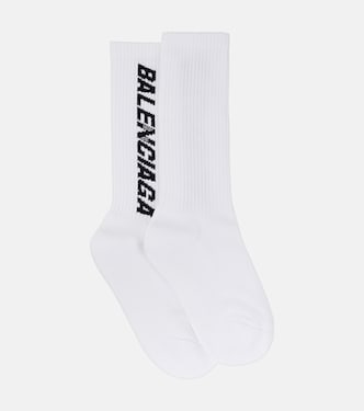 Logo cotton-blend socks | Balenciaga