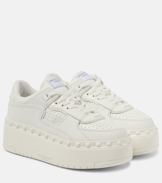 Freedots XL leather platform sneakers | Valentino Garavani