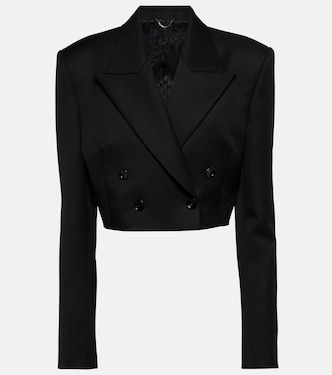 Blazer doppiopetto cropped in lana | Magda Butrym