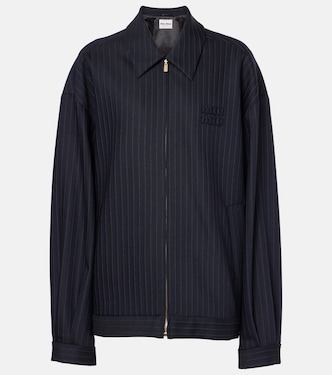 Logo wool jacket | Miu Miu