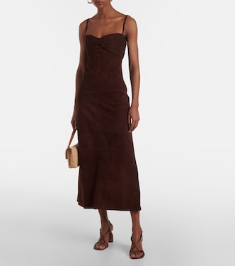 Abito midi in suede | Johanna Ortiz