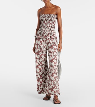 Top a fascia Lucie in cotone con stampa | Faithfull