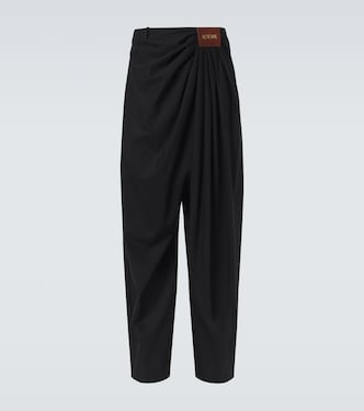 Pantaloni a gamba larga in cotone e seta | Loewe