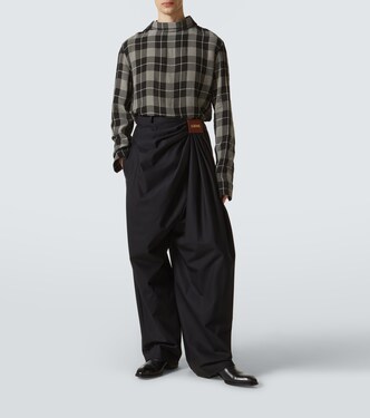 Weite Hose aus Baumwolle und Seide | Loewe