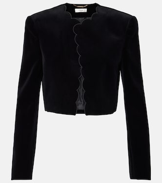 Spencer scalloped cotton velvet jacket | Chloé
