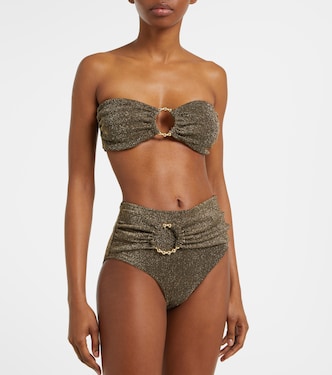Top bikini a fascia Carlotta in lamé | Alexandra Miro