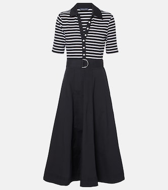 Abito midi Delise in misto cotone | Veronica Beard