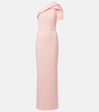 One-shoulder crêpe gown | Safiyaa